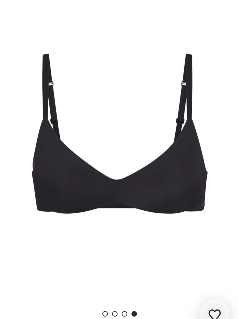 SKIMS Black Lightweight Wireless Triangle Bra